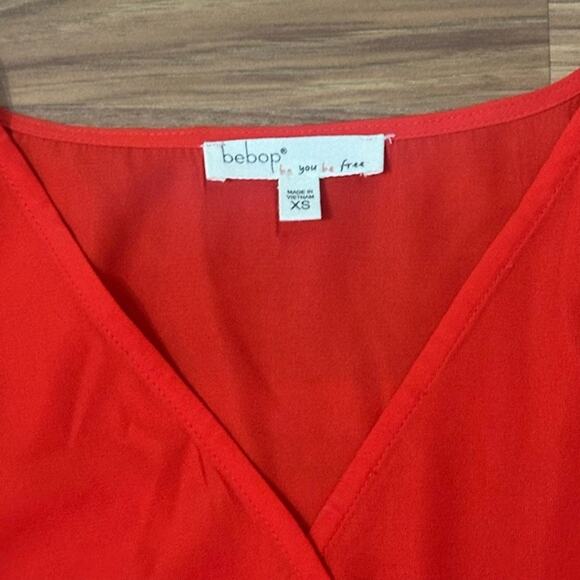 BeBop Red Wide Leg Romper XS - Picture 3 of 11